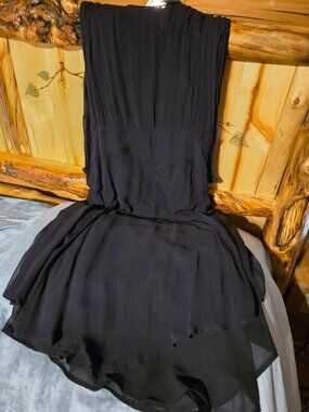 Lucky Brand Sheer Black Dress. Size L   NWT